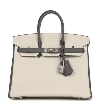 Hermes Special Order (HSS) Birkin 25 Beton and Etain Togo Brushed PHW