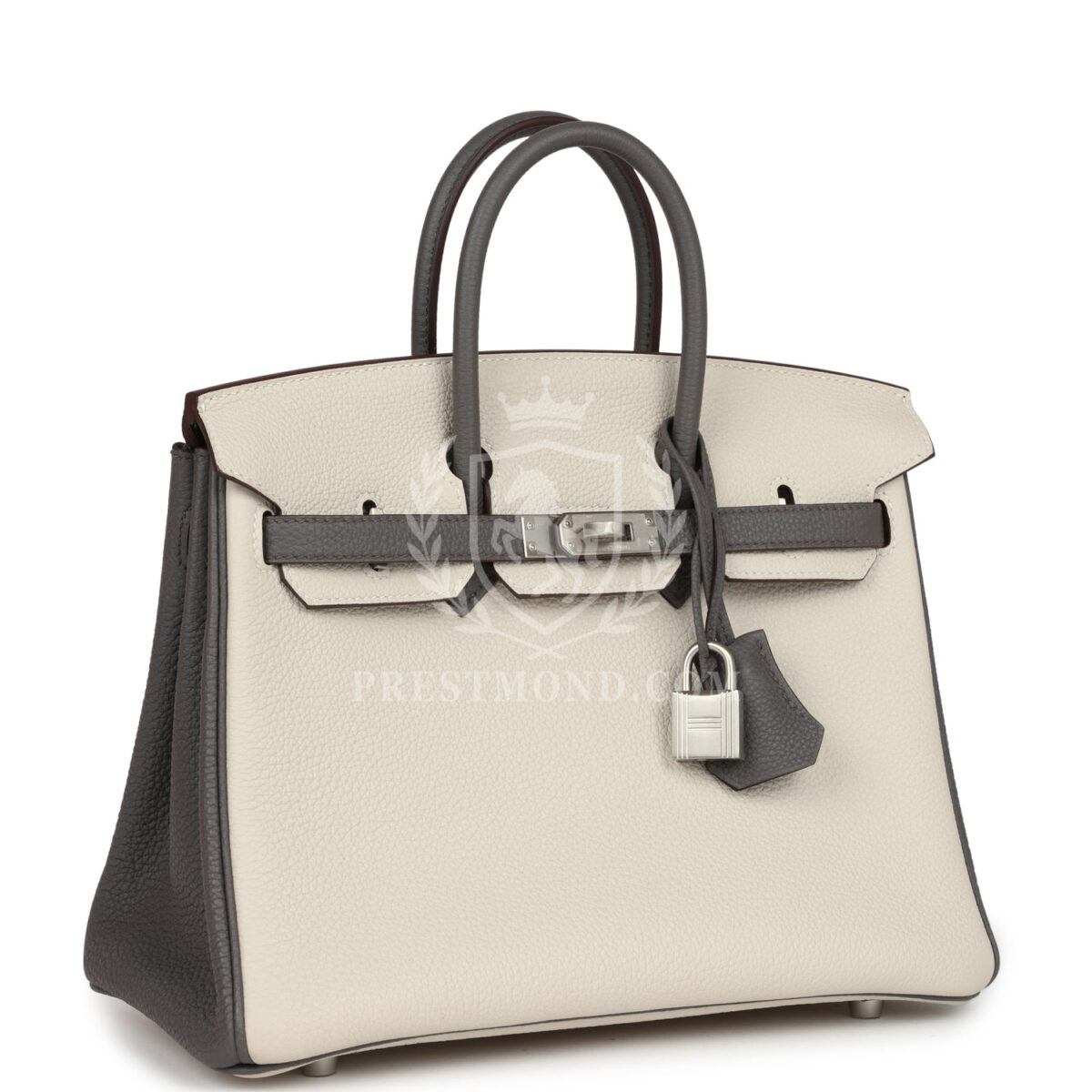 Hermes Special Order (HSS) Birkin 25 Beton and Etain Togo Brushed PHW — изображение 2