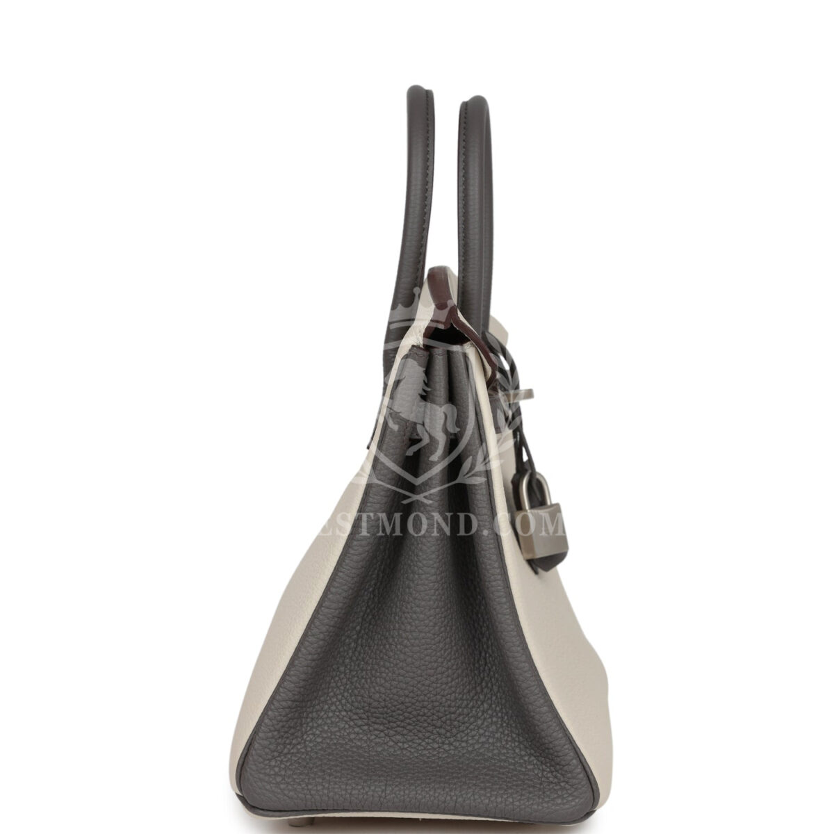 Hermes Special Order (HSS) Birkin 25 Beton and Etain Togo Brushed PHW — изображение 3