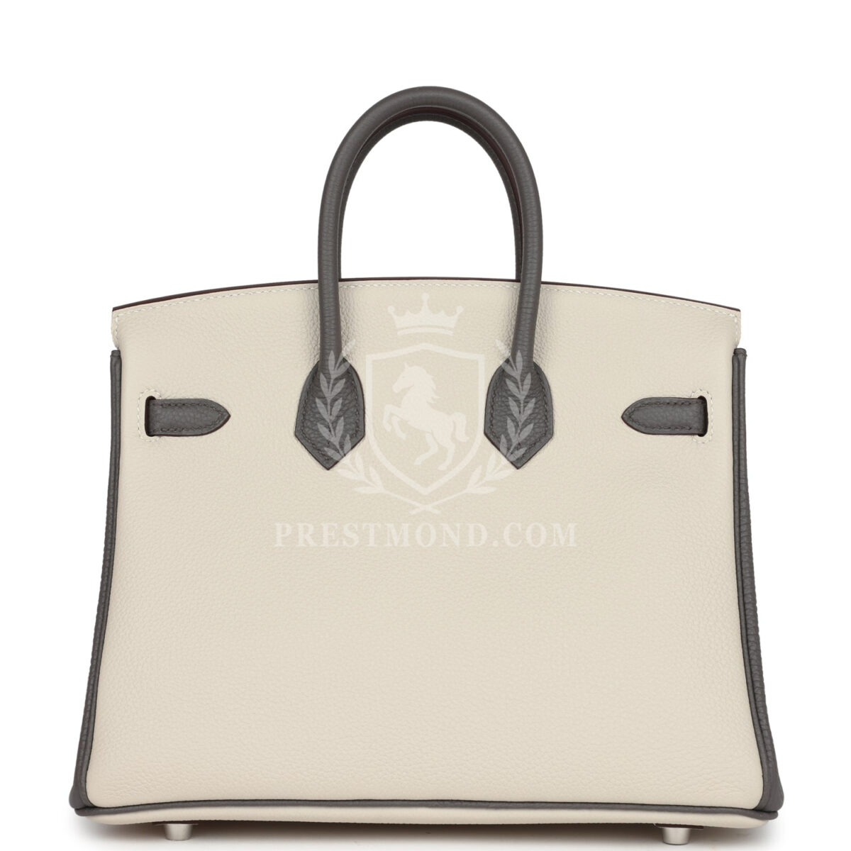 Hermes Special Order (HSS) Birkin 25 Beton and Etain Togo Brushed PHW — изображение 4