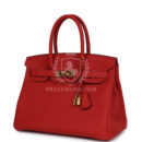 Hermes Birkin 30 Geranium Togo GHW