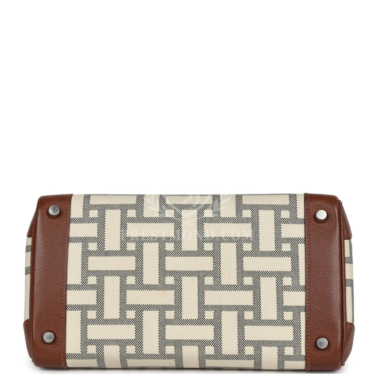 Hermes Birkin 30 Marron D'Inde Buffalo and Mosaique Canvas PHW — изображение 6
