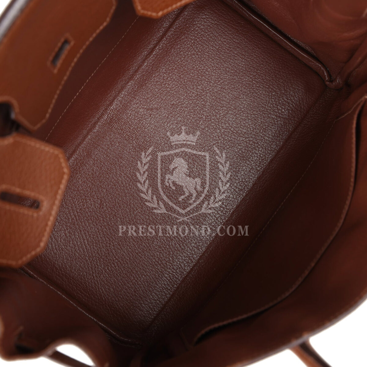 Hermes Birkin 30 Marron D'Inde Buffalo and Mosaique Canvas PHW — изображение 8