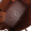 Hermes Birkin 30 Marron D'Inde Buffalo and Mosaique Canvas PHW