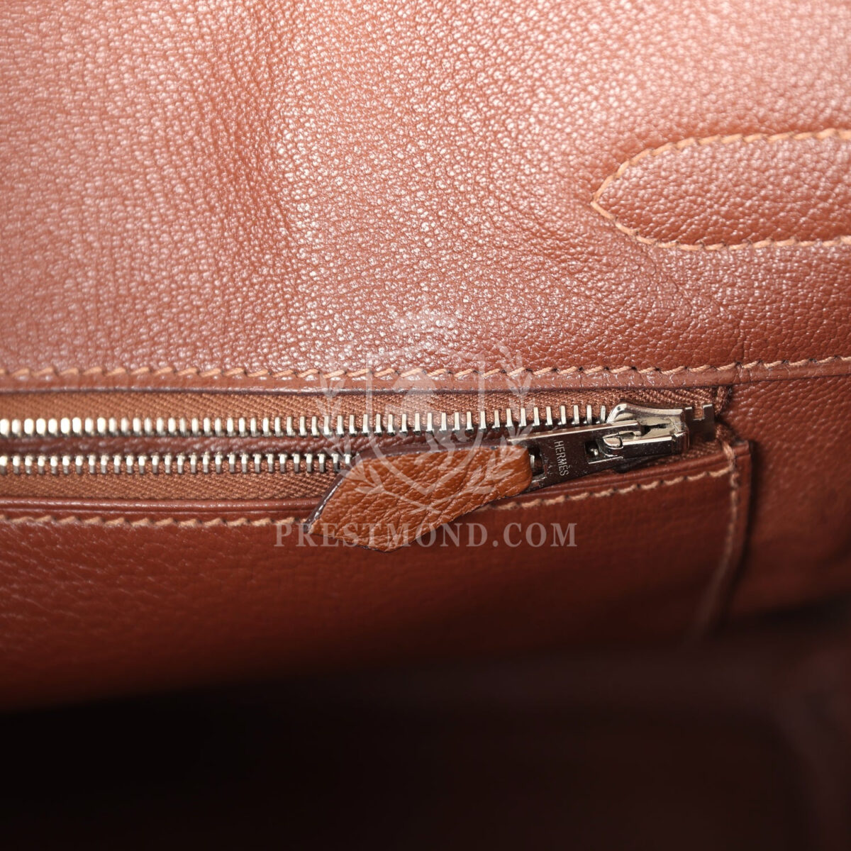 Hermes Birkin 30 Marron D'Inde Buffalo and Mosaique Canvas PHW — изображение 9