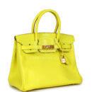 Hermes Birkin 30 Lime Epsom GHW