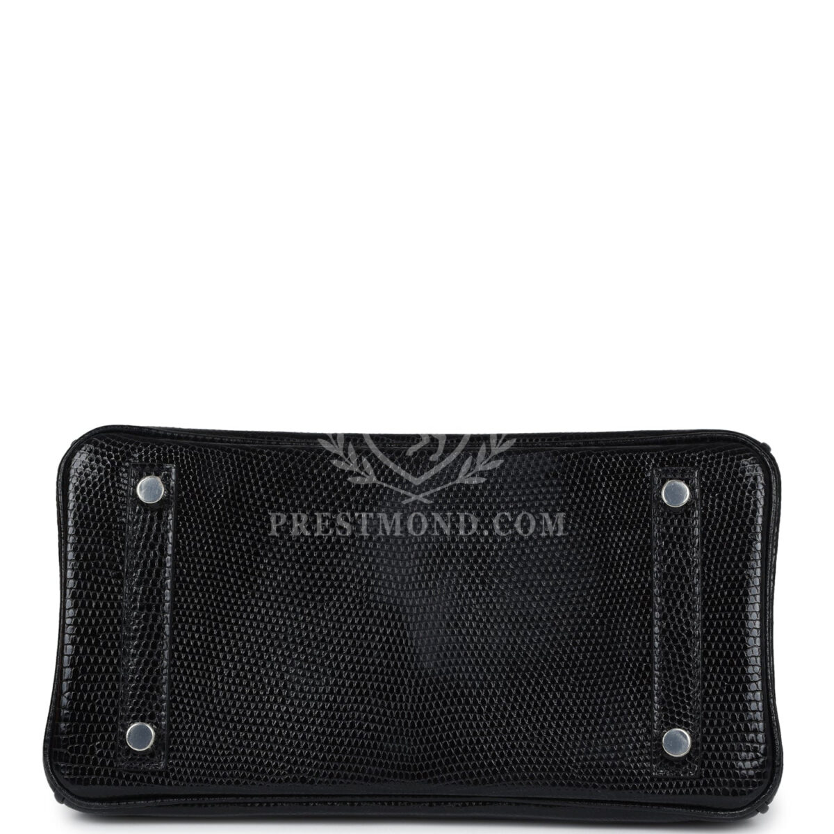 Hermes Birkin 25 Black Shiny Varanus Niloticus Lizard PHW — изображение 6