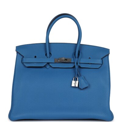 Hermes Birkin 35 Mykonos Clemence PHW