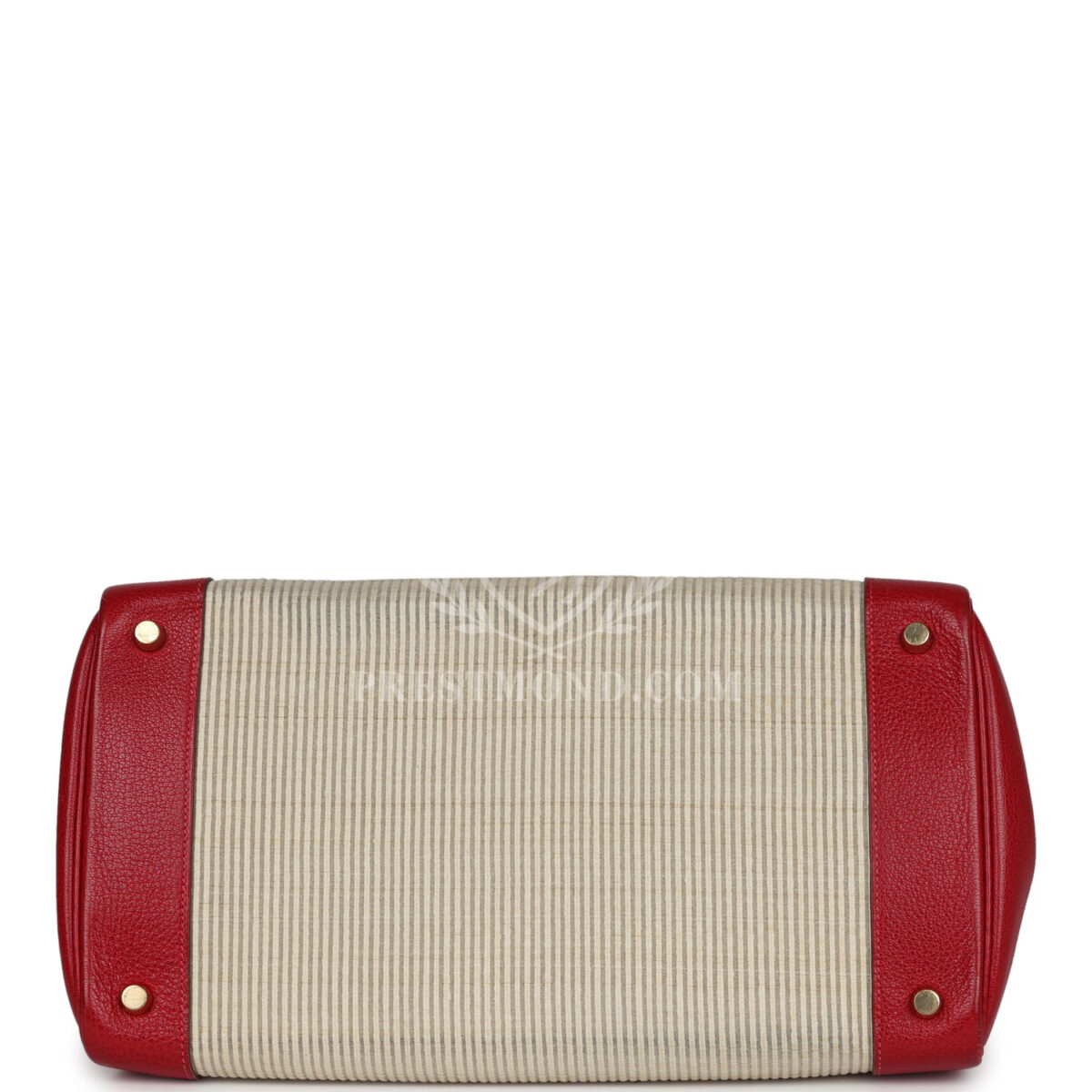 Vintage Hermes Birkin 35 Rouge Vif Buffalo and Crinoline GHW — изображение 6