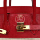 Vintage Hermes Birkin 35 Rouge Vif Buffalo and Crinoline GHW