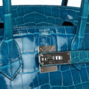 Hermes Birkin 30 Bleu Izmir Shiny Niloticus Crocodile PHW