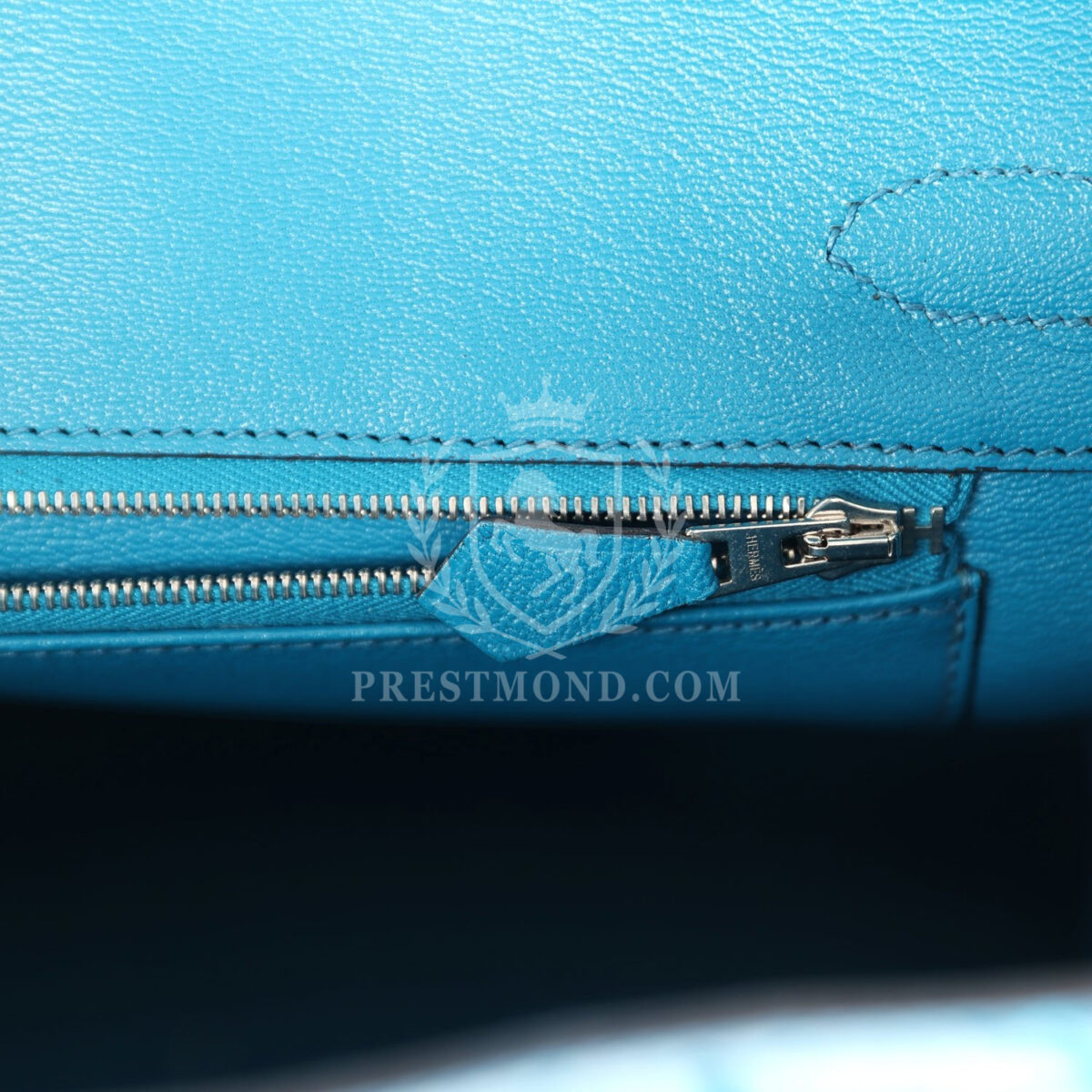 Hermes Birkin 30 Bleu Izmir Shiny Niloticus Crocodile PHW — изображение 9