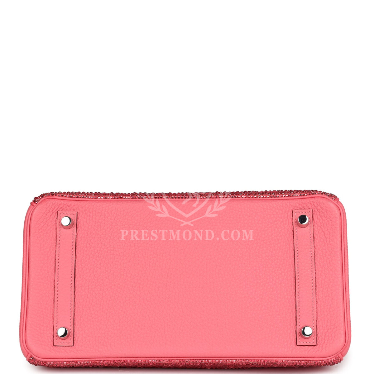 Custom Ombre Swarovski Crystal Hermes Birkin 30 Rose Azalee Clemence PHW — изображение 6