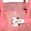 Custom Ombre Swarovski Crystal Hermes Birkin 30 Rose Azalee Clemence PHW