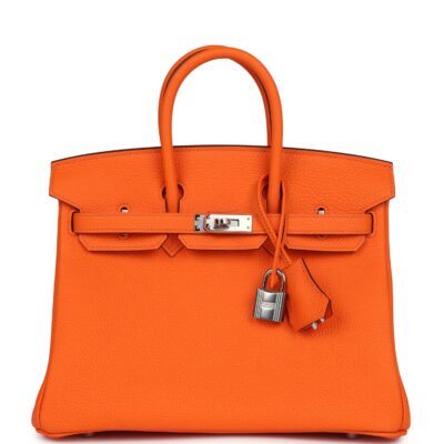 Hermes Birkin 25 Orange Minium Togo PHW
