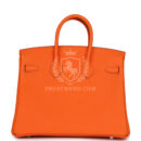 Hermes Birkin 25 Orange Minium Togo PHW