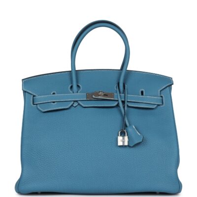 Hermes Birkin 35 Blue Jean Togo PHW