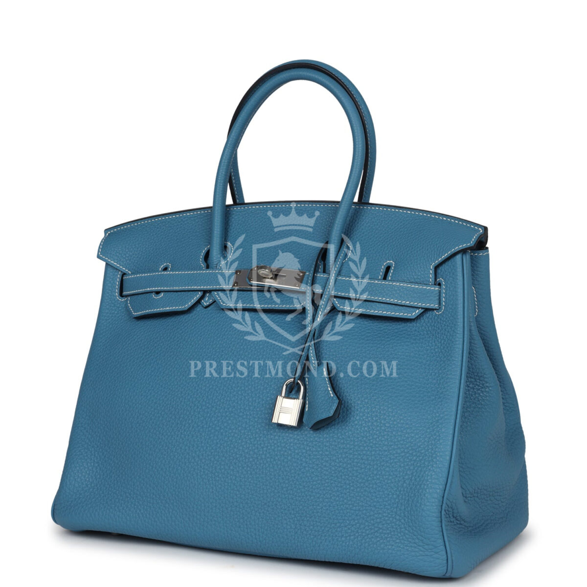 Hermes Birkin 35 Blue Jean Togo PHW — изображение 5