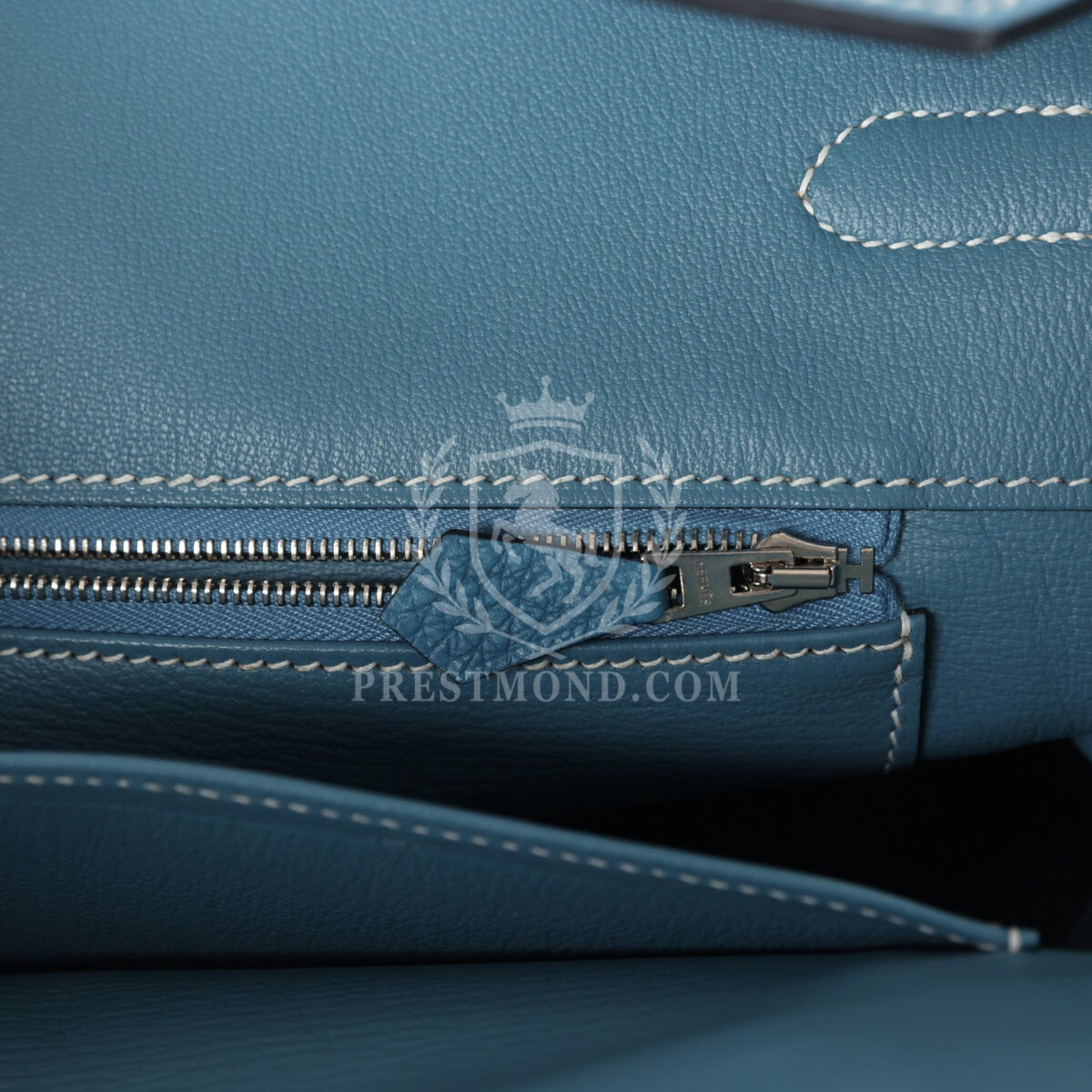 Hermes Birkin 35 Blue Jean Togo PHW — изображение 9