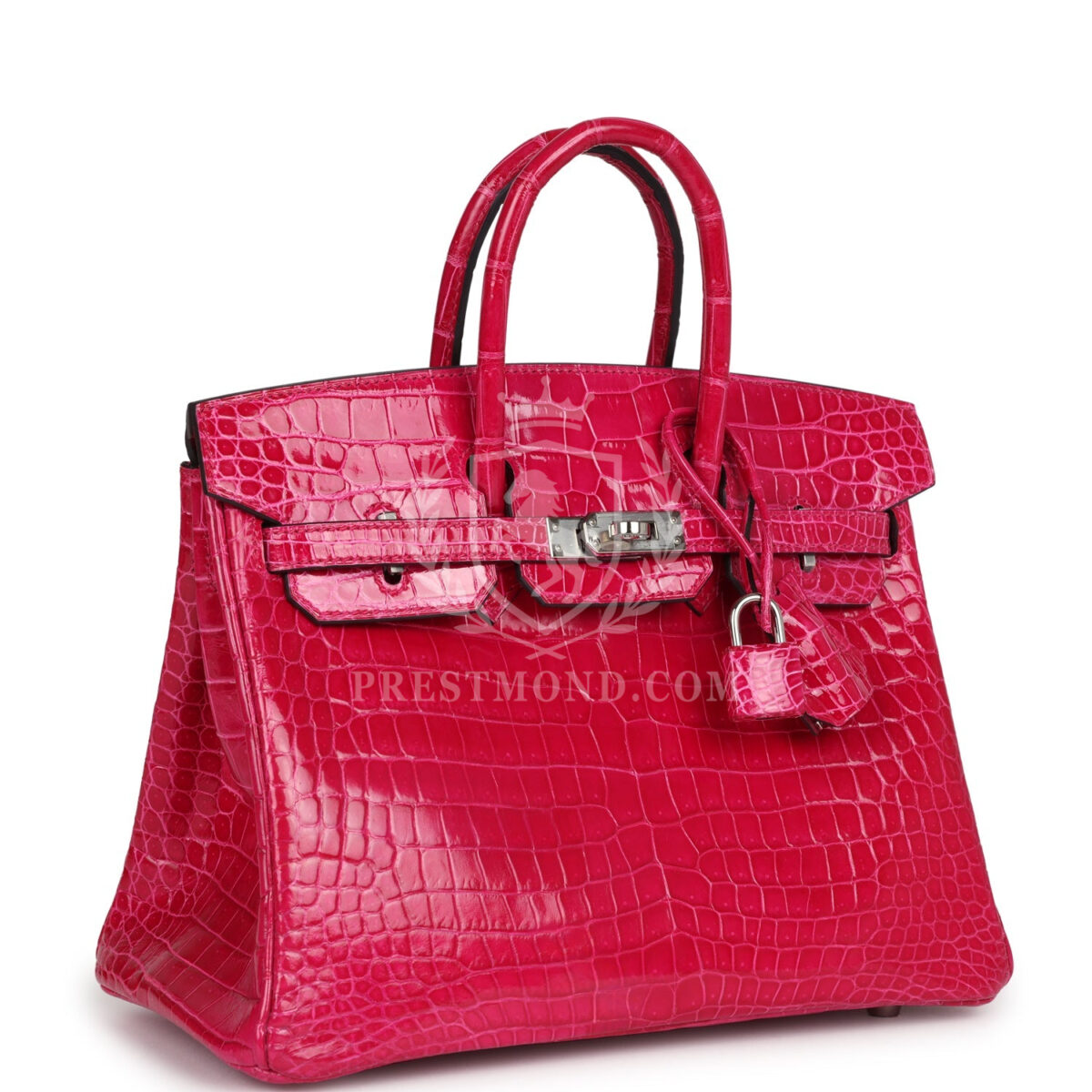 Hermes Birkin 25 Rose Mexico Shiny Porosus Crocodile PHW — изображение 2