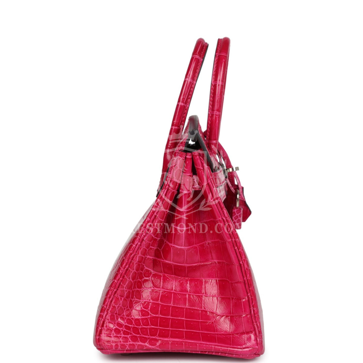 Hermes Birkin 25 Rose Mexico Shiny Porosus Crocodile PHW — изображение 4