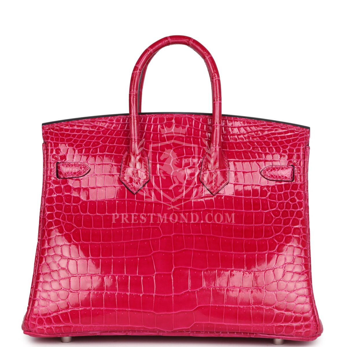 Hermes Birkin 25 Rose Mexico Shiny Porosus Crocodile PHW — изображение 5