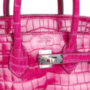 Hermes Birkin 25 Rose Sheherazade Shiny Porosus Crocodile PHW