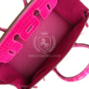Hermes Birkin 25 Rose Sheherazade Shiny Porosus Crocodile PHW