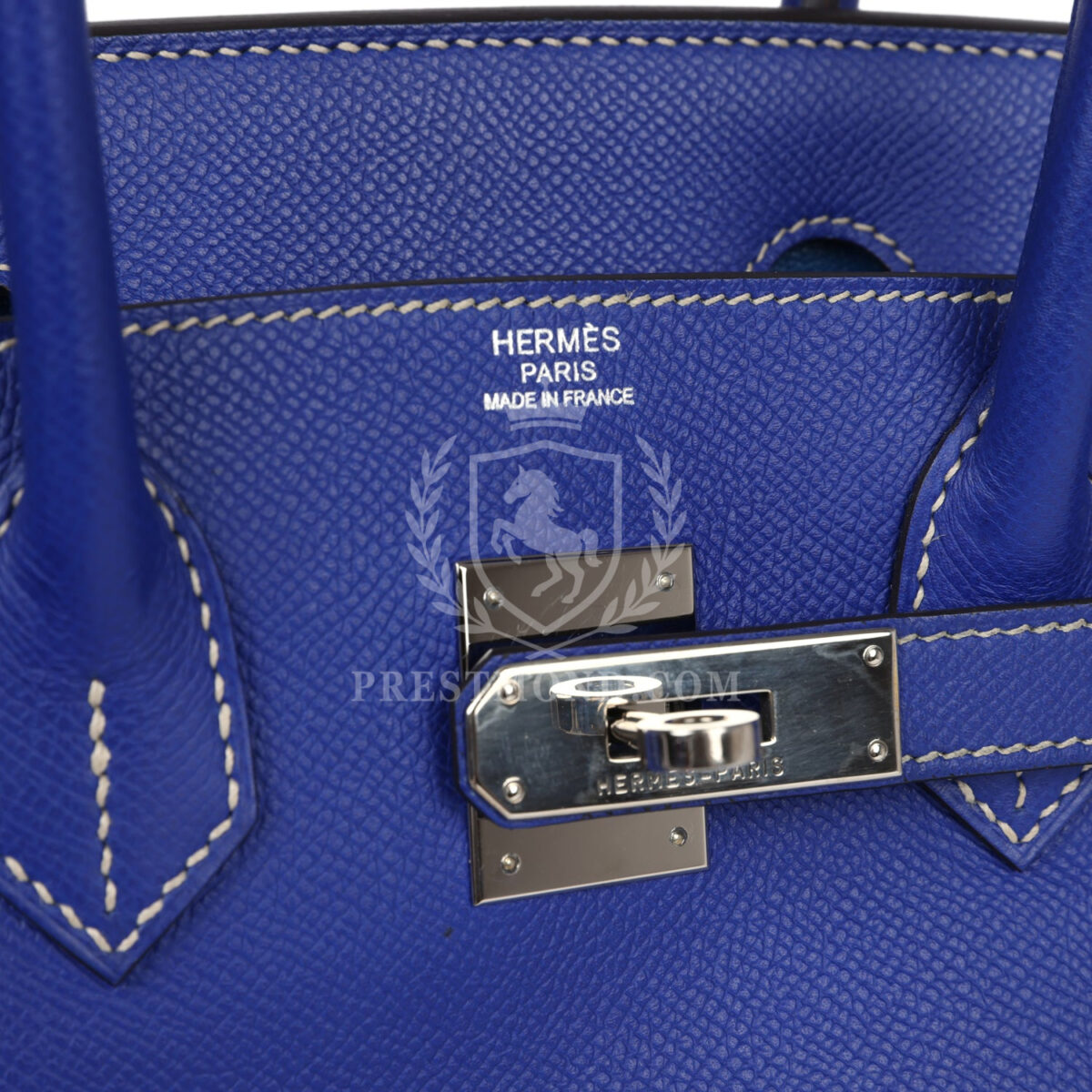 Hermes Birkin 30 Bleu Electric Candy Epsom PHW — изображение 7