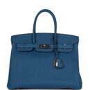 Hermes Birkin 35 Bleu de Galice Togo PHW