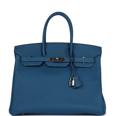 Hermes Birkin 35 Bleu de Galice Togo PHW