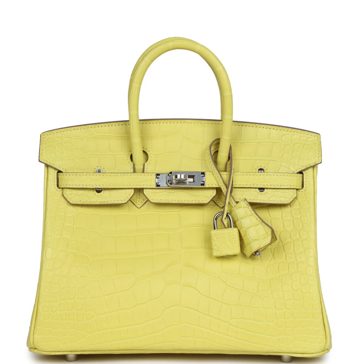 Hermes Birkin 25 Lime Matte Alligator PHW