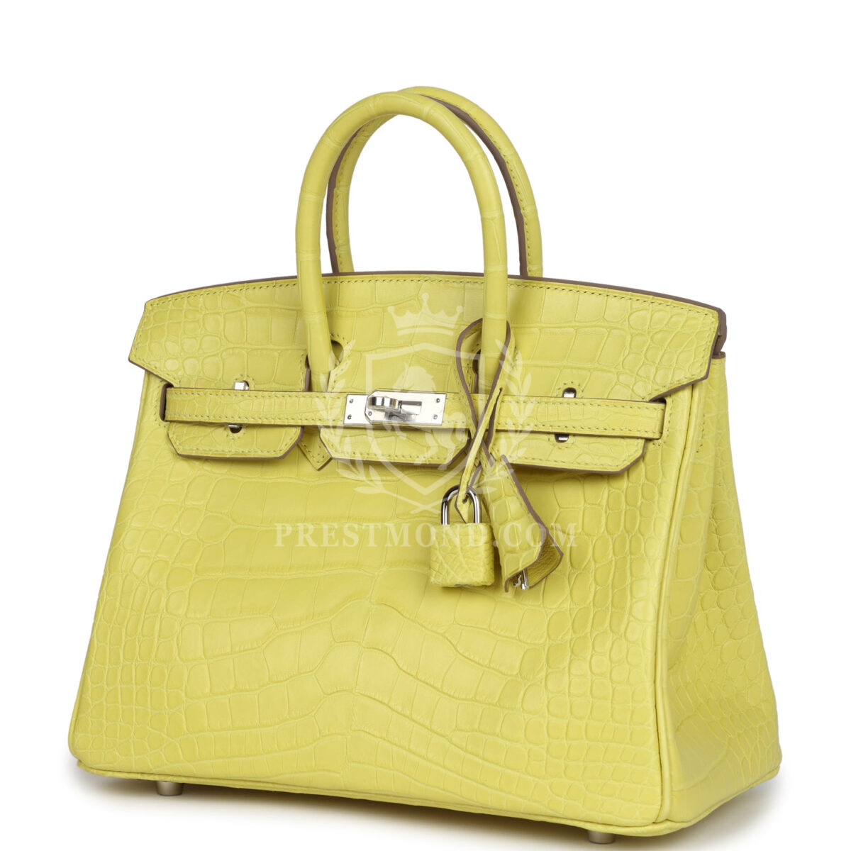 Hermes Birkin 25 Lime Matte Alligator PHW — изображение 5
