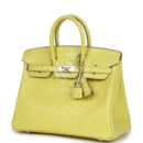 Hermes Birkin 25 Lime Matte Alligator PHW