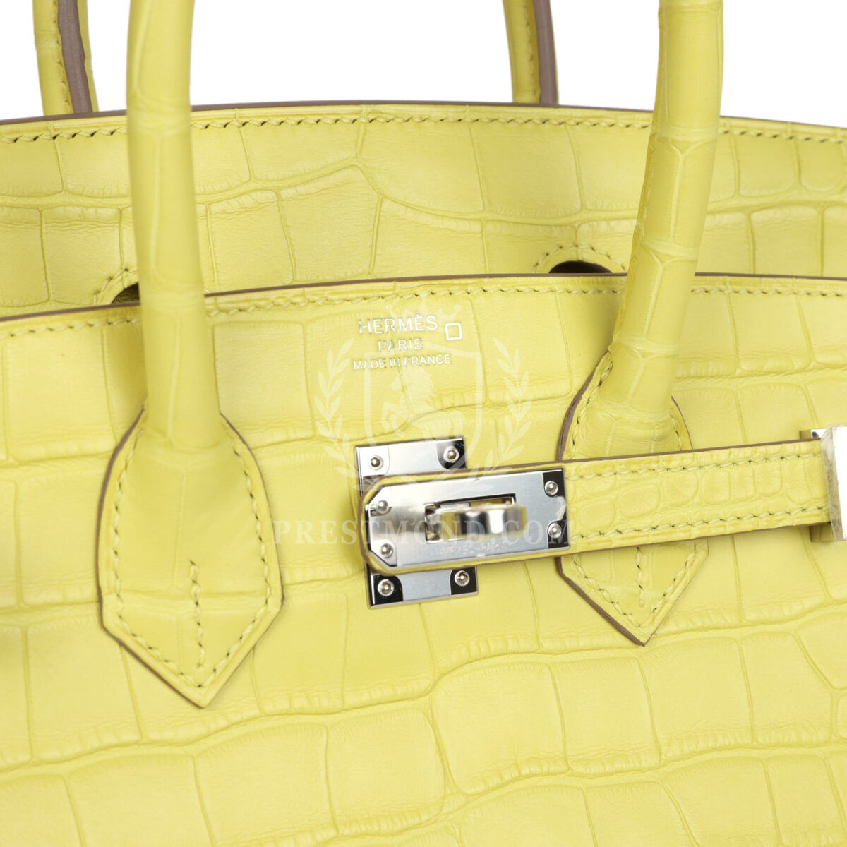 Hermes Birkin 25 Lime Matte Alligator PHW — изображение 7