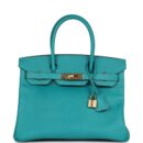 Hermes Special Order (HSS) Birkin 30 Bleu Paon Epsom GHW
