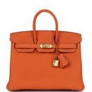 Hermes Birkin 25 Orange Togo GHW