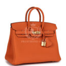 Hermes Birkin 25 Orange Togo GHW