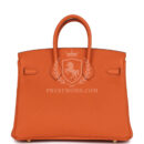 Hermes Birkin 25 Orange Togo GHW