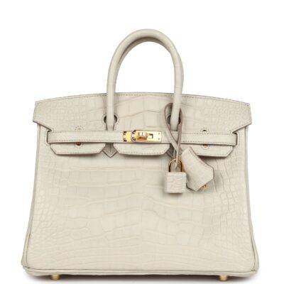 Hermes Birkin 25 Beton Matte Alligator GHW