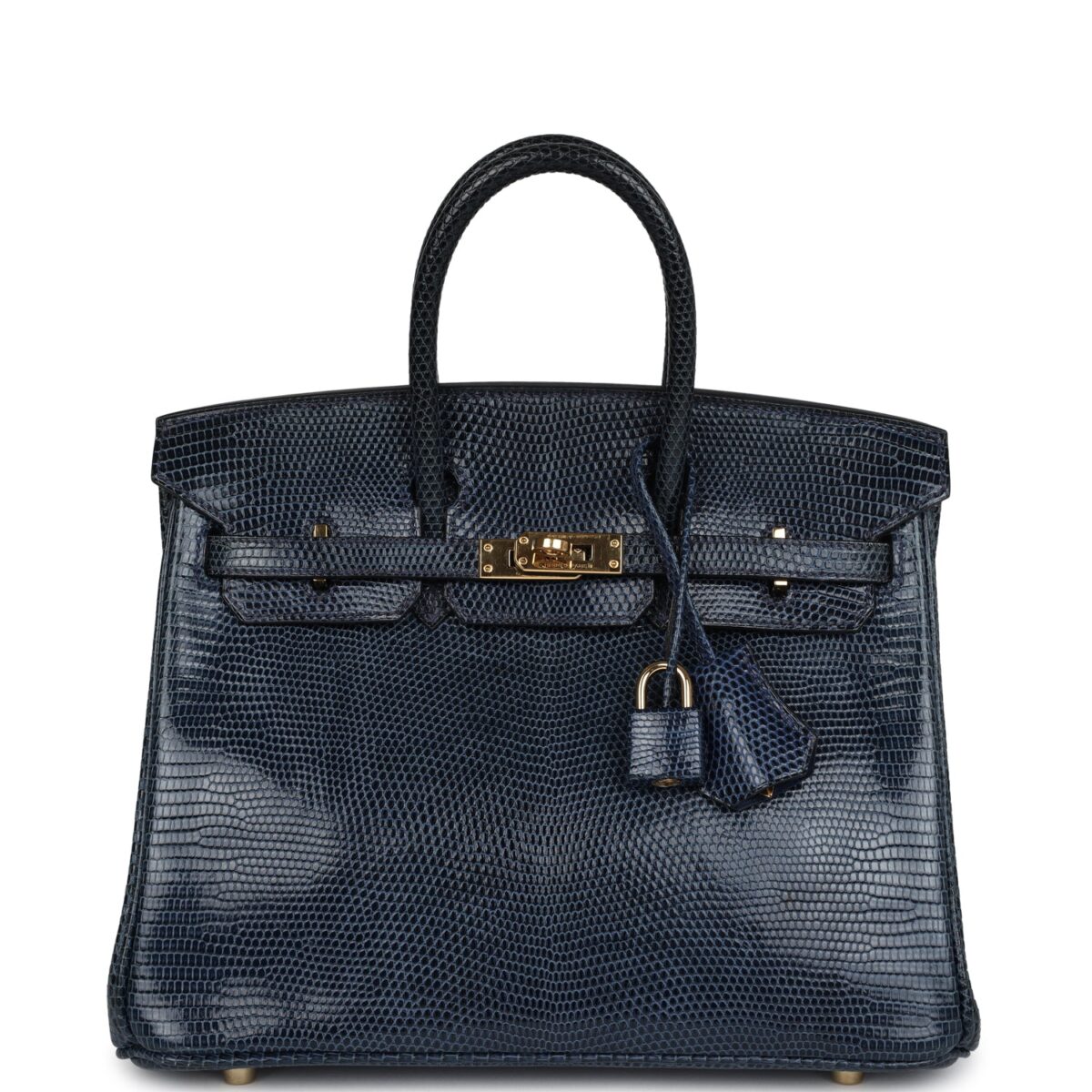 Hermes Birkin 25 Bleu De Malte Varanus Niloticus Lizard GHW