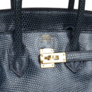 Hermes Birkin 25 Bleu De Malte Varanus Niloticus Lizard GHW