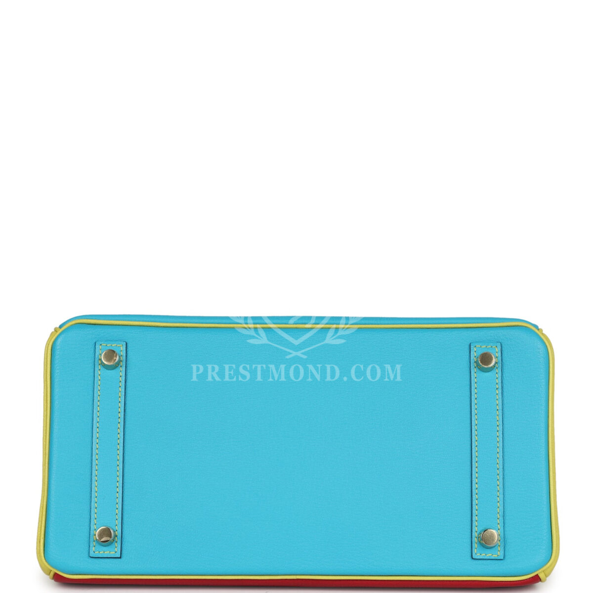 Hermes Special Order (HSS) Tri-color Birkin 30 Bleu Aztec, Soufre and Rouge Vif Chevre Brushed GHW — изображение 6