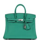 Hermes Birkin 25 Vert Vertigo Verso Swift PHW