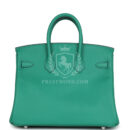 Hermes Birkin 25 Vert Vertigo Verso Swift PHW