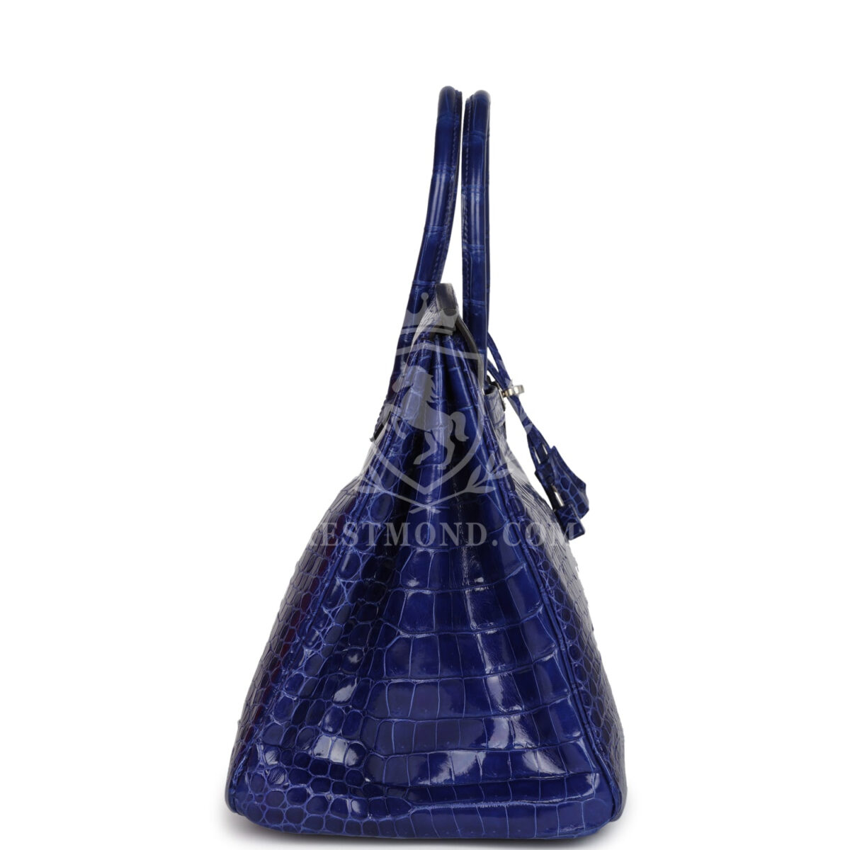Hermes Birkin 35 Bleu Electric Shiny Porosus Crocodile PHW — изображение 3