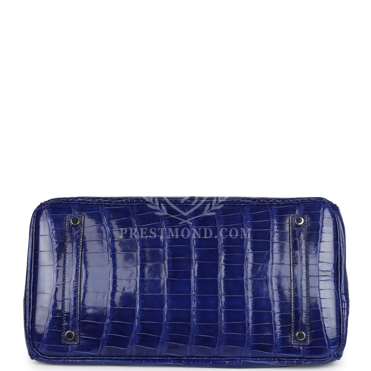 Hermes Birkin 35 Bleu Electric Shiny Porosus Crocodile PHW — изображение 6