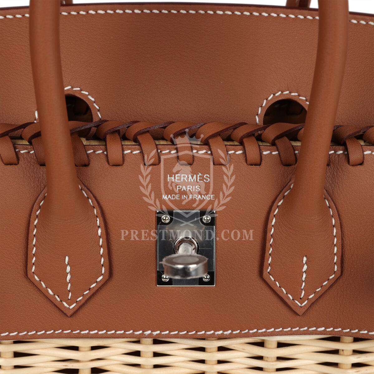 Hermes Picnic Birkin 25 Gold Swift and Stripe Wicker PHW — изображение 7