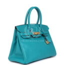 Hermes Birkin 30 Bleu Paon Epsom GHW