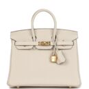 Hermes Birkin 25 Craie Togo GHW